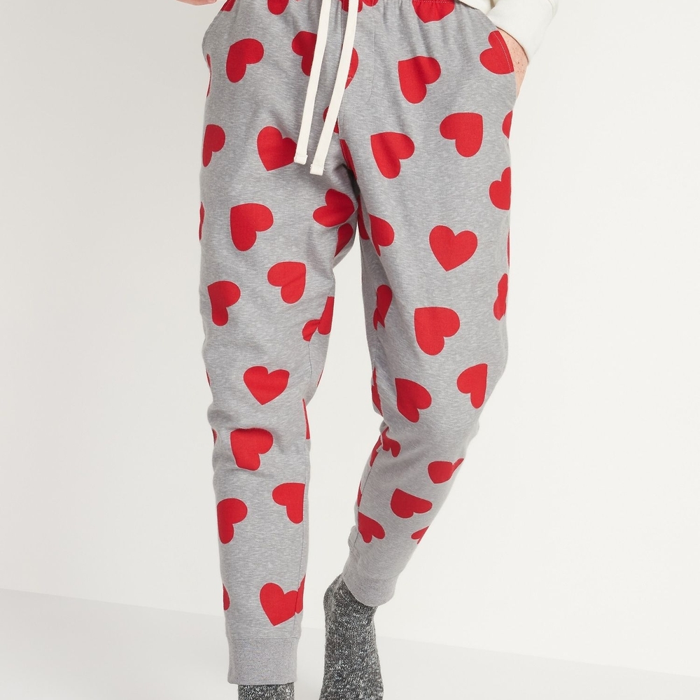 Gray Heart Print Women's Joggers
